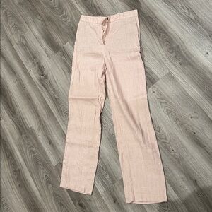 Zara Blush Linen Trousers